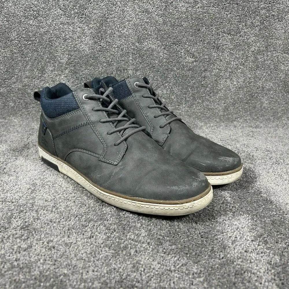 B-52 By Bullboxer Delta Men’s Size 12 Gray Blue Casual Business Shoes Used